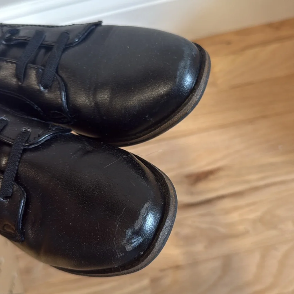 Black Leather boys Shoes size 12m